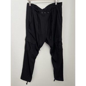 Pistola Women Harem Cargo Pants Medium Button Front Ties Hip Hop Hippie